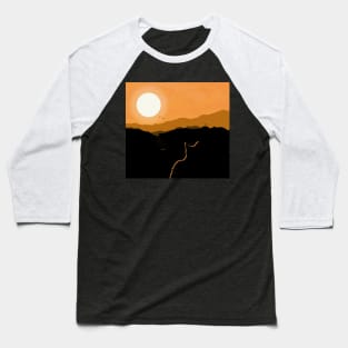 Kitten watching sunset Baseball T-Shirt